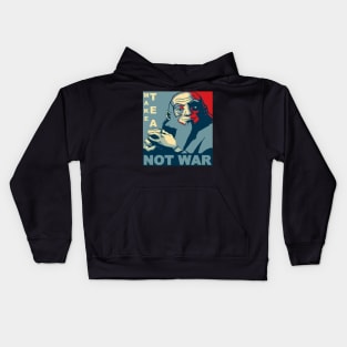 make tea not war Kids Hoodie